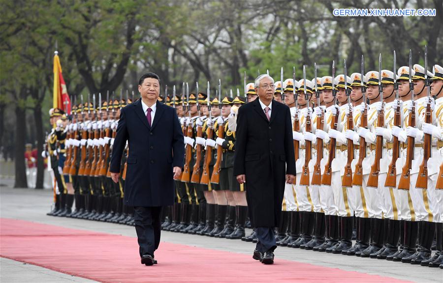 CHINA-BEIJING-XI JINPING-MYANMAR-TALKS(CN)