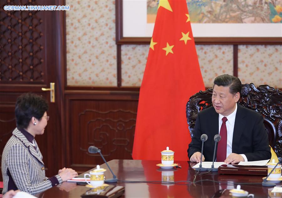 CHINA-BEIJING-XI JINPING-INCOMING HKSAR CHIEF EXECUTIVE-MEETING (CN)