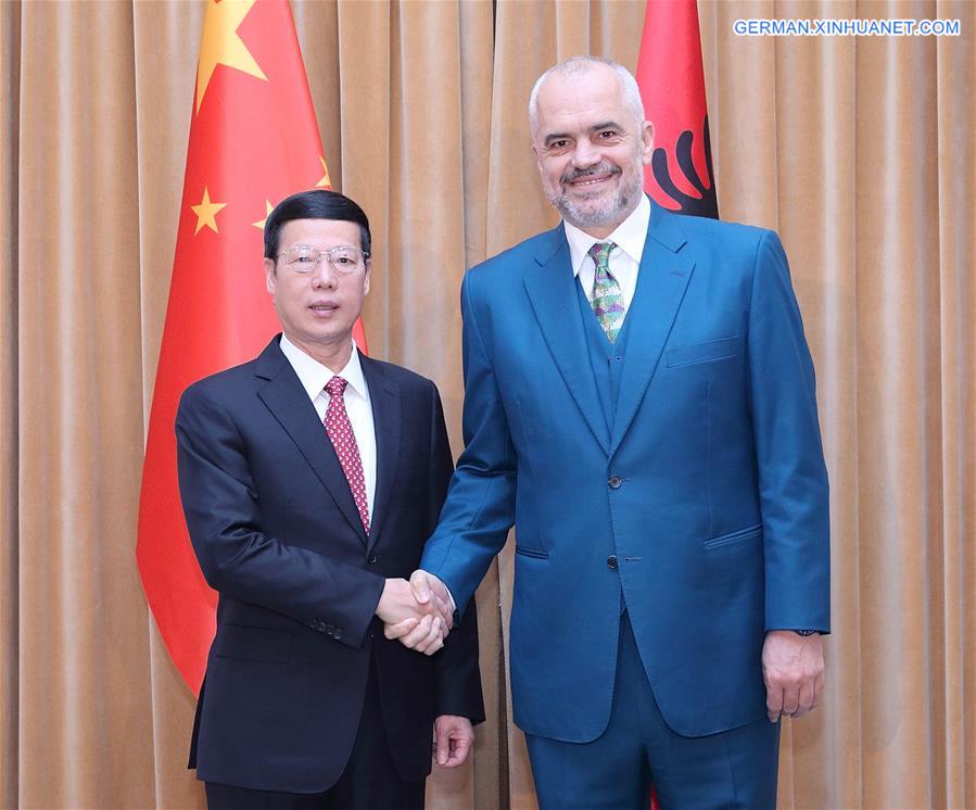 ALBANIA-CHINA-ZHANG GAOLI-RAMA-TALKS 