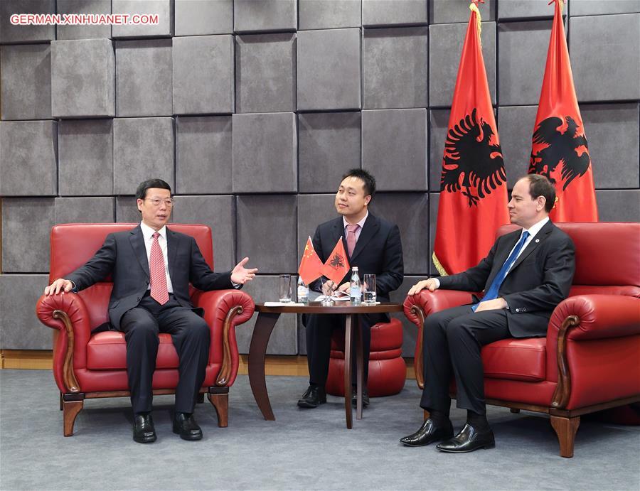 ALBANIA-CHINA-ZHANG GAOLI-NISHANI-MEETING