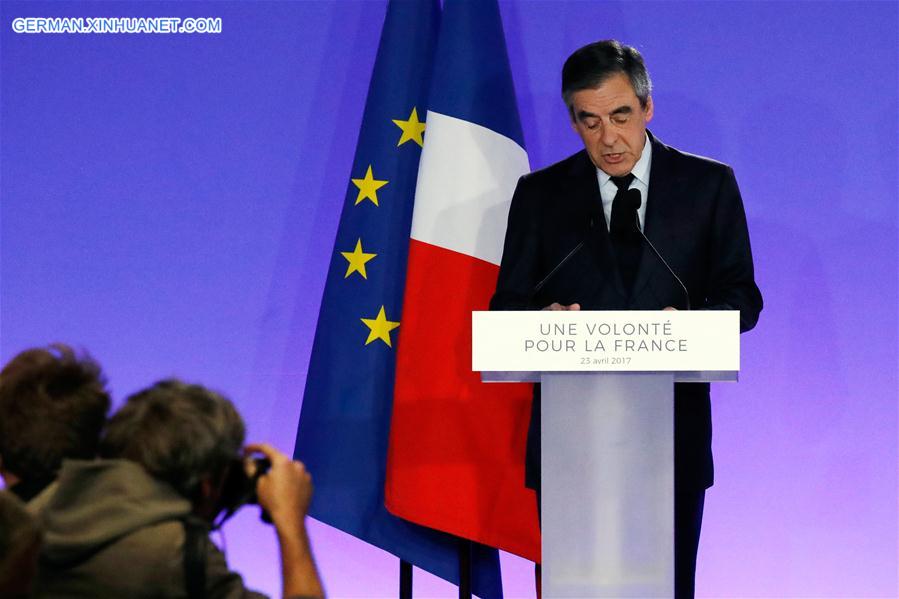 FRANCE-PARIS-PRESIDENTIAL ELECTION-FIRST ROUND-FILLON