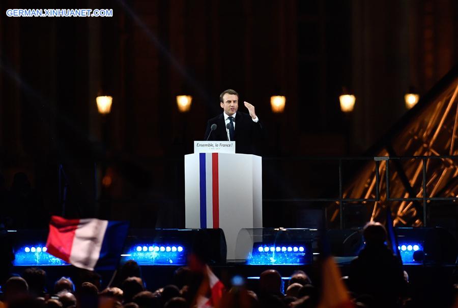 FRANCE-PARIS-PROJECTIONS-PRESIDENTIAL ELECTION-MACRON-ELECTED FRENCH PRESIDENT