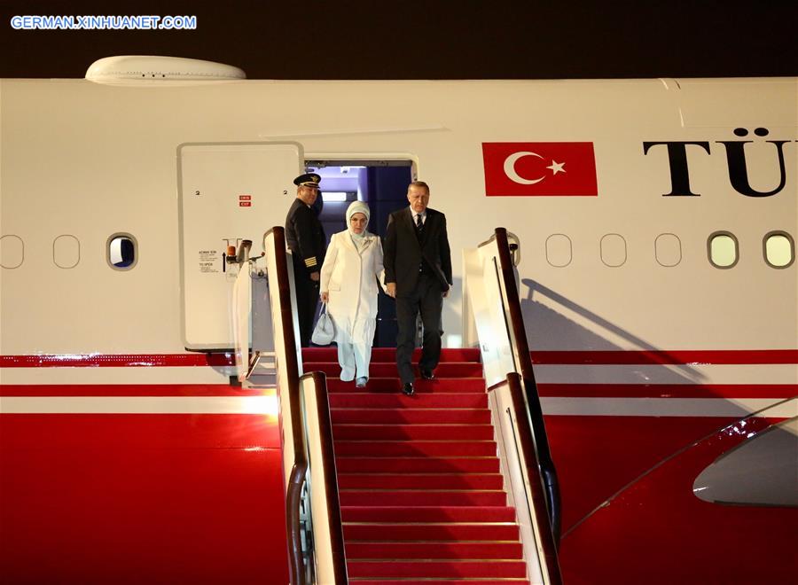 (BRF)CHINA-BELT AND ROAD FORUM-TURKISH PRESIDENT-ARRIVAL (CN)