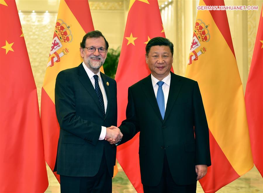 (BRF)CHINA-SPAIN-XI JINPING-RAJOY-MEETING (CN)