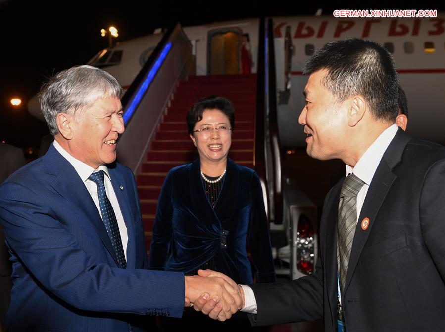 (BRF)CHINA-BELT AND ROAD FORUM-KYRGYZ PRESIDENT-ARRIVAL (CN)