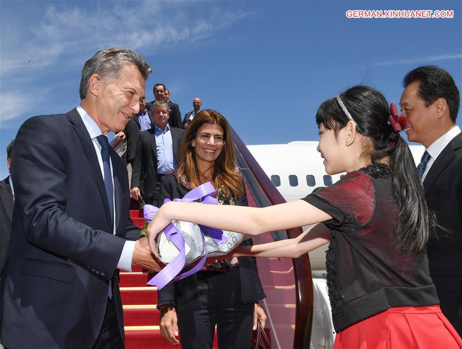 (BRF)CHINA-BELT AND ROAD FORUM-ARGENTINEAN PRESIDENT-ARRIVAL (CN)