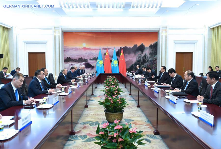 (BRF)CHINA-BEIJING-LI KEQIANG-KAZAKH PRESIDENT-MEETING(CN)