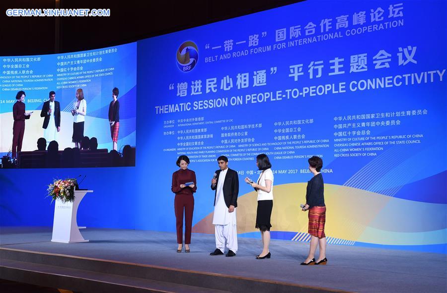 (BRF)CHINA-BELT AND ROAD FORUM-THEMATIC SESSION-PEOPLE-TO-PEOPLE CONNECTIVITY (CN)