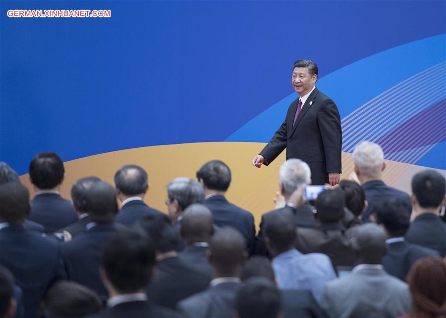 (BRF)CHINA-BELT AND ROAD FORUM-LEADERS' ROUNDTABLE SUMMIT-XI JINPING (CN) 