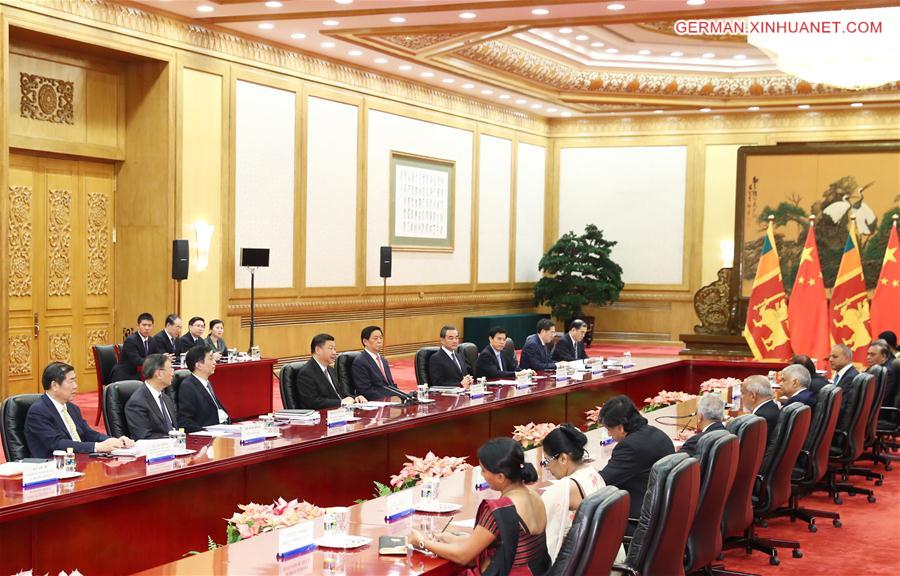 CHINA-BEIJING-XI JINPING-SRI LANKA-MEETING (CN)