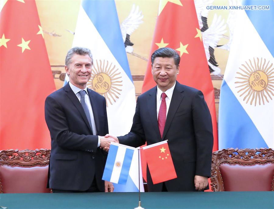 CHINA-BEIJING-XI JINPING-MAURICIO MACRI-TALKS (CN) 