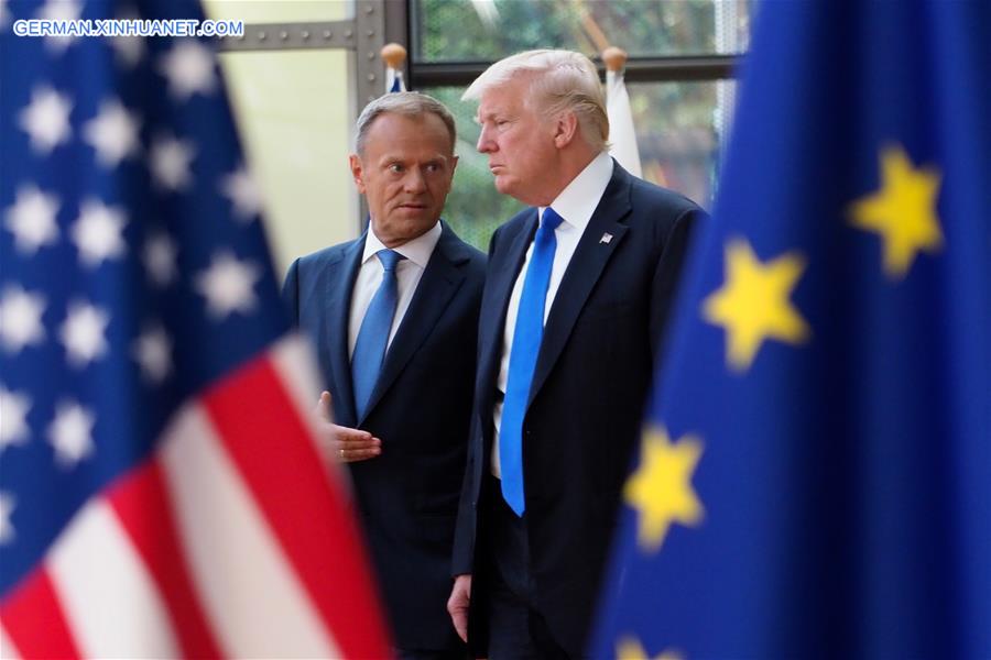 BELGIUM-BRUSSELS-EU-USA-TRUMP-MEETING