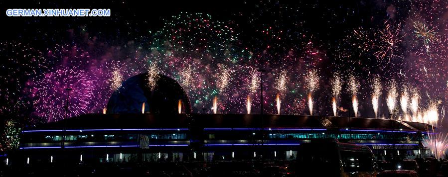 KAZAKHSTAN-ASTANA-EXPO-FIREWORKS