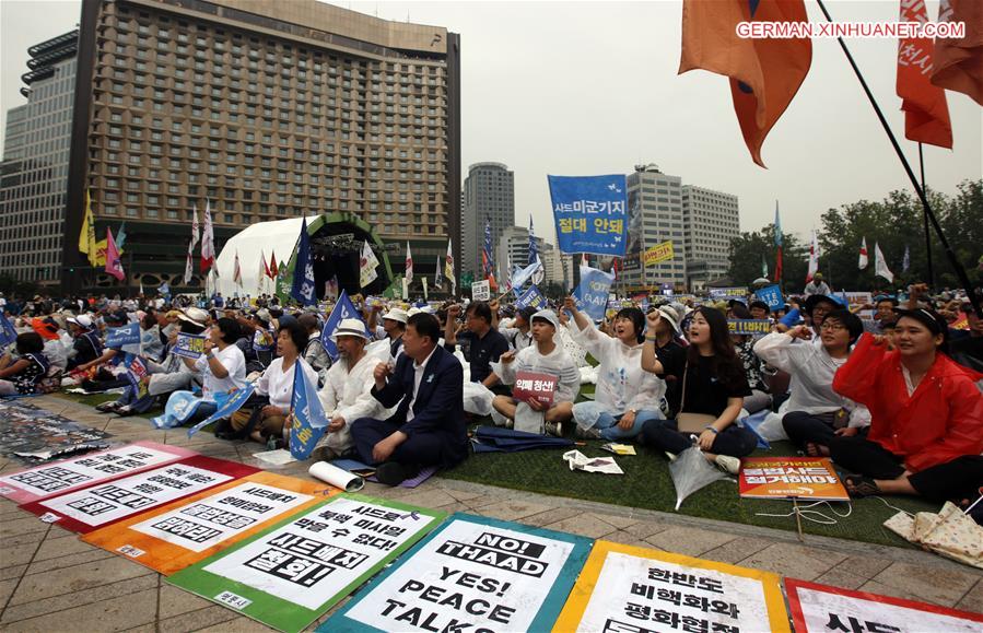 SOUTH KOREAN-SEOUL-THAAD-PROTEST