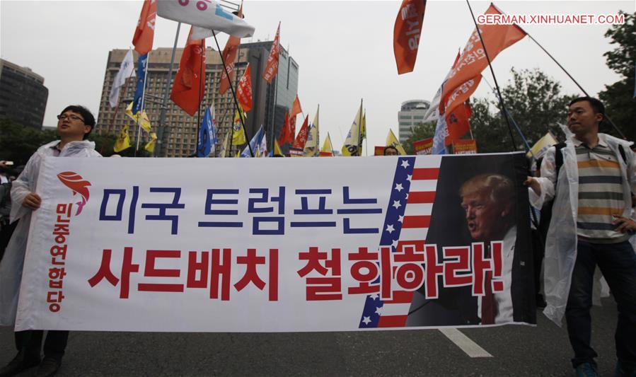 SOUTH KOREAN-SEOUL-THAAD-PROTEST