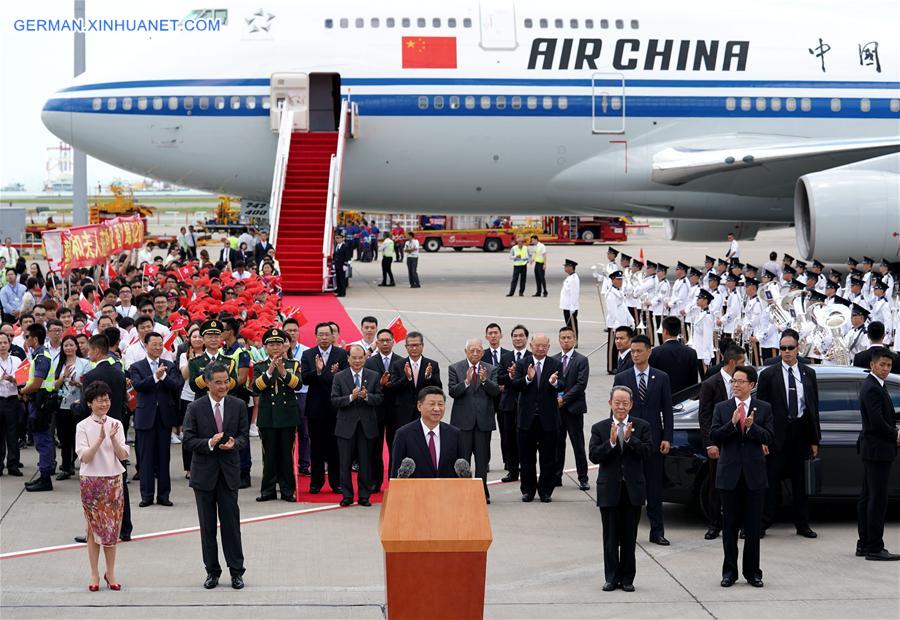 CHINA-HONG KONG-XI JINPING-ARRIVAL (CN)