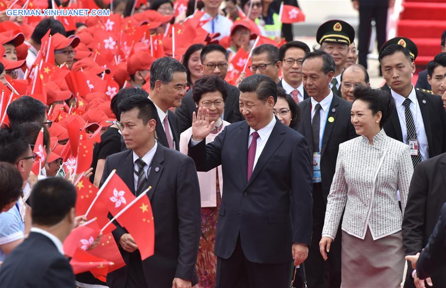 CHINA-HONG KONG-XI JINPING-ARRIVAL (CN)