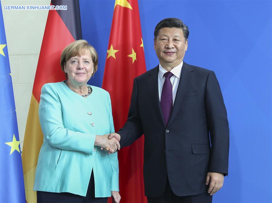 GERMANY-CHINA-XI JINPING-MERKEL-TALKS