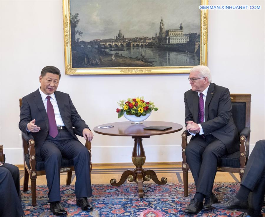 GERMANY-CHINA-XI JINPING-STEINMEIER-MEETING