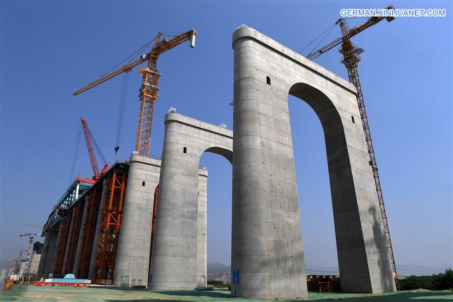 CHINA-HENAN-SANMENXIA-HIGHWAY RAILWAY BRIDGE-CONSTRUCTION (CN)