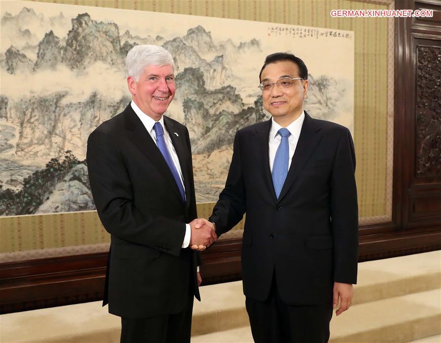 CHINA-BEIJING-LI KEQIANG-MICHIGAN GOVERNOR-MEETING (CN)