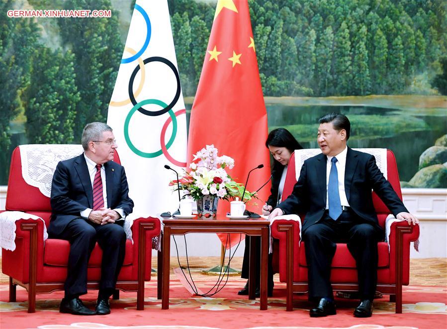 CHINA-TIANJIN-XI JINPING-IOC-MEETING (CN)