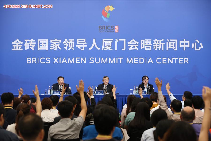 (XIAMEN SUMMIT)CHINA-XIAMEN-BRICS-PRESS CONFERENCE (CN)