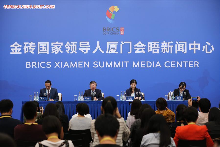 (XIAMEN SUMMIT)CHINA-XIAMEN-BRICS-PRESS CONFERENCE-CULTURE (CN)