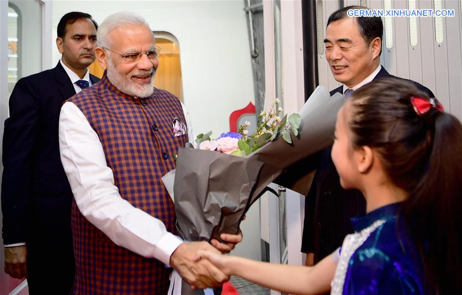 (XIAMEN SUMMIT)CHINA-XIAMEN-BRICS-INDIAN PM-ARRIVAL (CN)