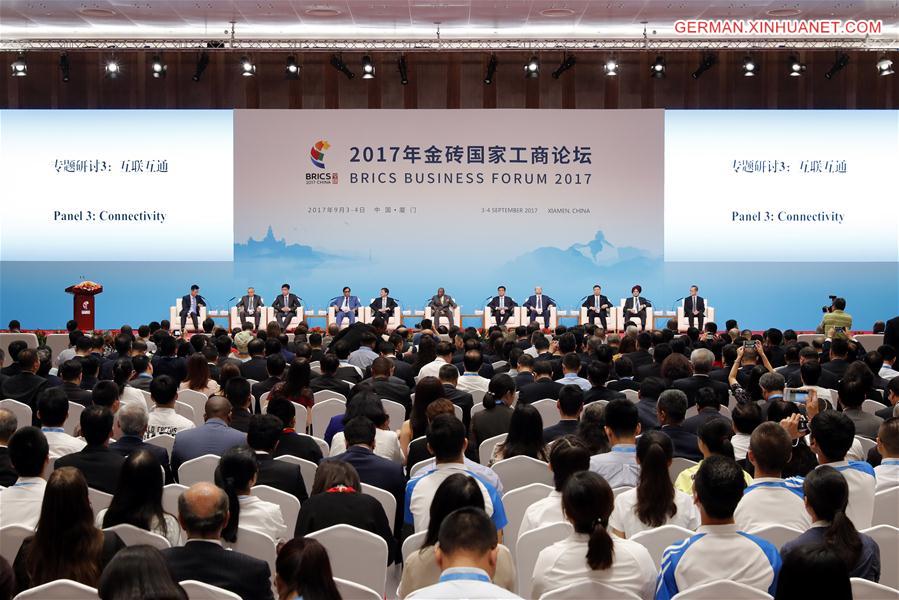 (XIAMEN SUMMIT)CHINA-XIAMEN-BRICS-BUSINESS FORUM-CONNECTIVITY (CN)