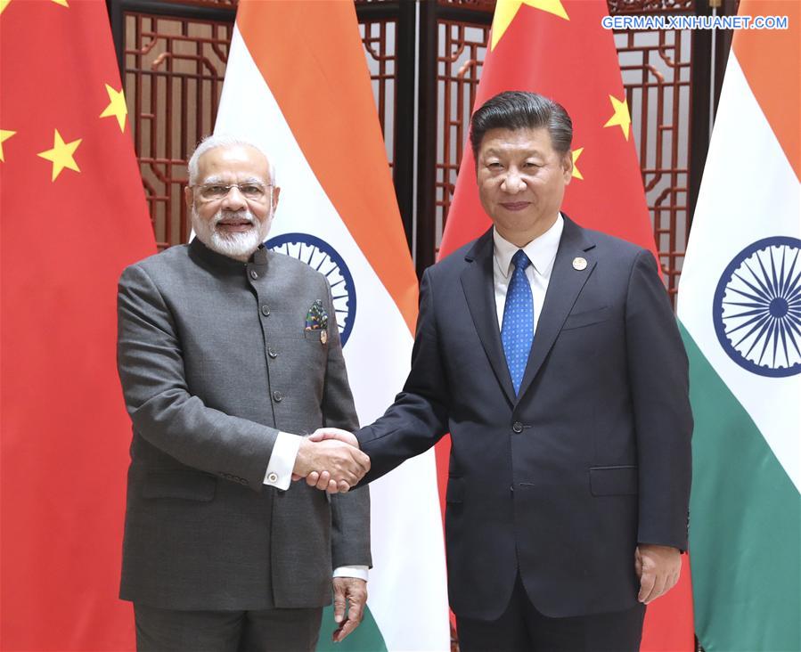 (XIAMEN SUMMIT)CHINA-XIAMEN-XI JINPING-INDIAN PM-MEETING (CN)