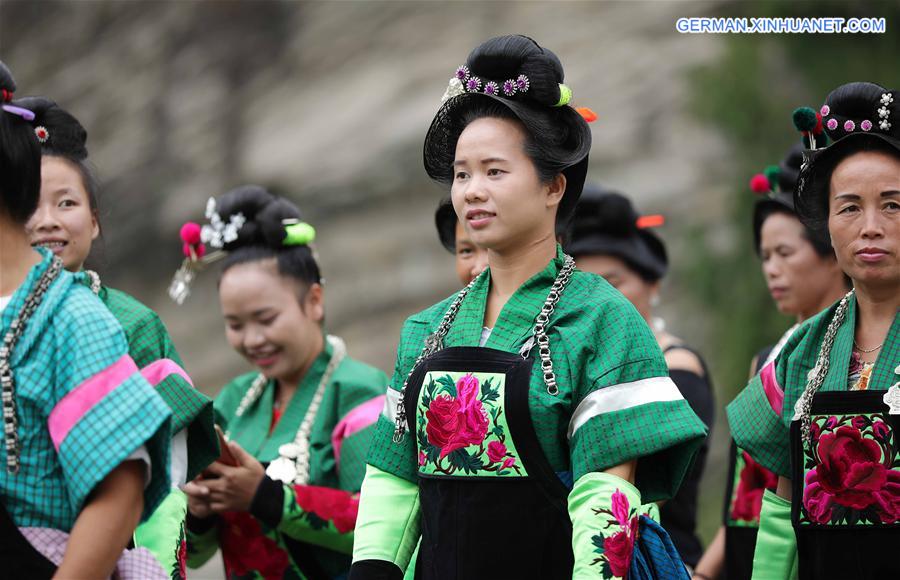#CHINA-GUIZHOU-MIAO PEOPLE-FESTIVAL COSTUMES(CN)