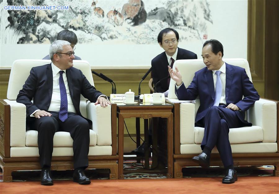 CHINA-BEIJING-XINHUA-CAI MINGZHAO-AFP-MEETING (CN) 