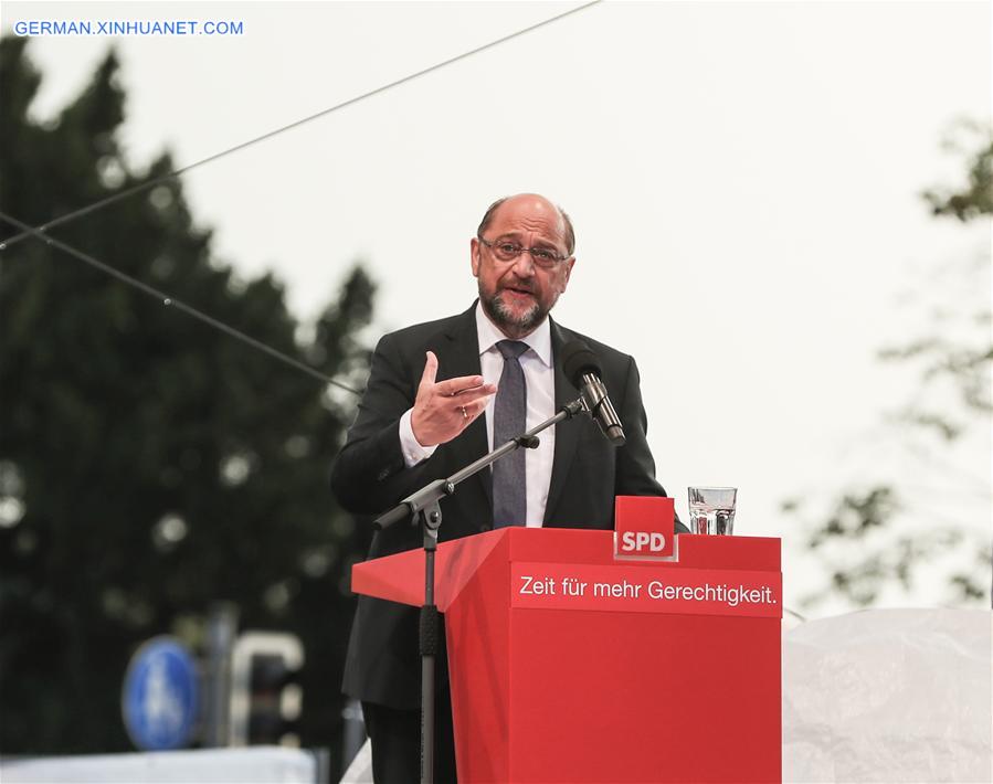 GERMANY-SCHWERIN-SPD-SCHULZ-ELECTION RALLY