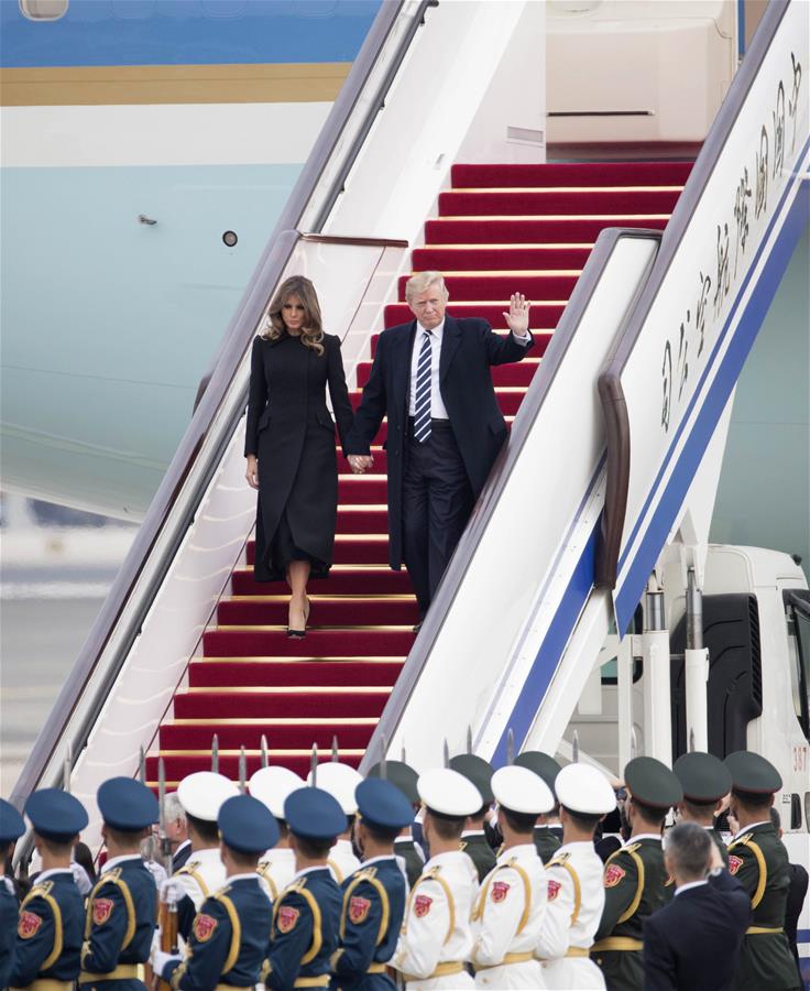 CHINA-BEIJING-U.S.-TRUMP-ARRIVAL (CN)