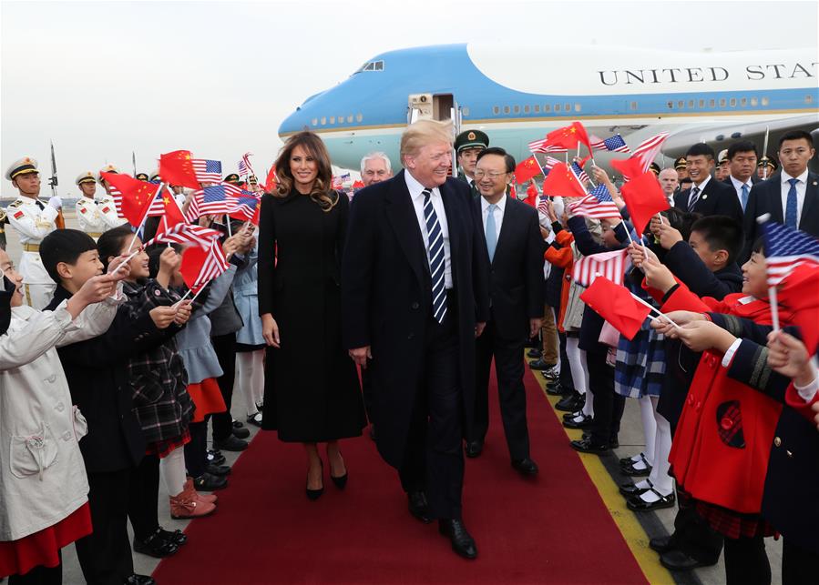 CHINA-BEIJING-U.S.-TRUMP-ARRIVAL (CN) 