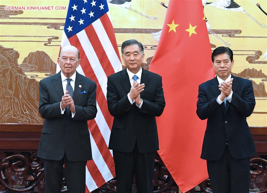 CHINA-BEIJING-WANG YANG-U.S. COMMERCE SECRETARY-TALKS (CN)