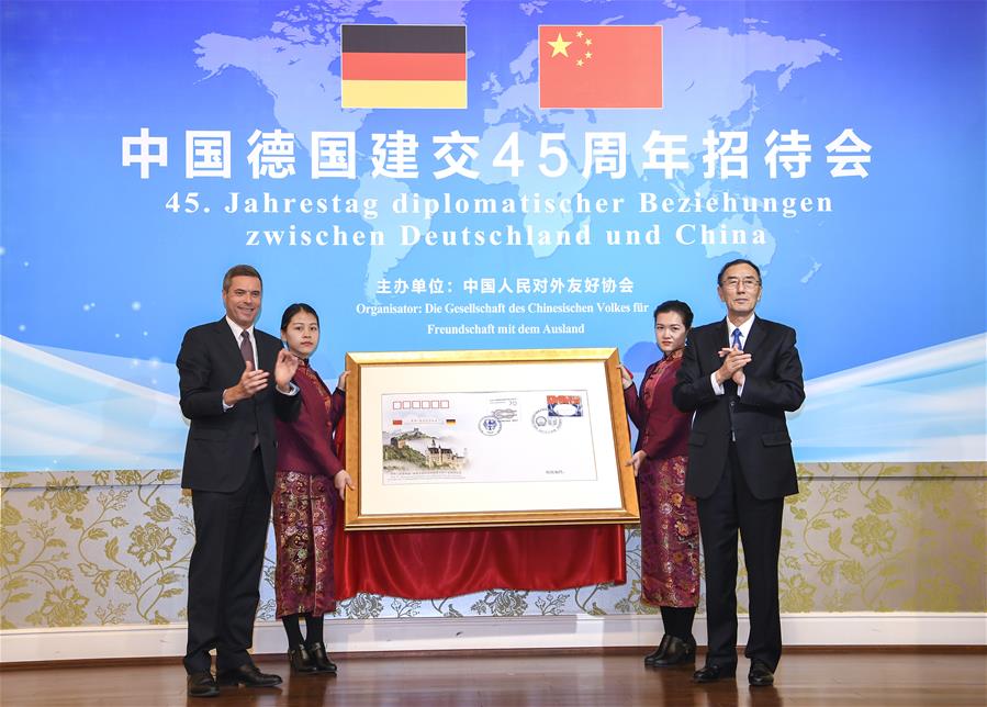 CHINA-BEIJING-45TH ANNIVERSARY-DIPLOMATIC RELATIONS-GERMANY-RECEPTION (CN)