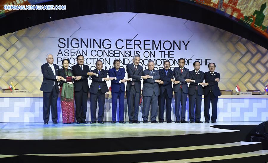 PHILIPPINES-MANILA-ASEAN-CONSENSUS-MIGRANT WORKERS-SIGNING CEREMONY