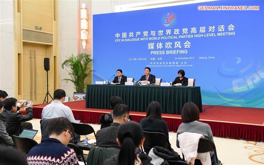 CHINA-BEIJING-XI JINPING-CPC-WORLD POLITICAL PARTY DIALOGUE-PRESS BRIEFING (CN)