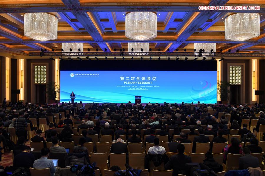 CHINA-BEIJING-CPC-WORLD POLITICAL PARTIES-DIALOGUE-PLENARY SESSION (CN)