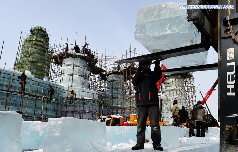 CHINA-HARBIN-SNOW WORLD THEME PARK-CONSTRUCTION(CN)
