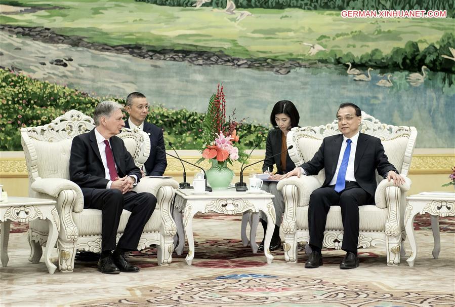 CHINA-BEIJING-LI KEQIANG-PHILIP HAMMOND-MEETING(CN)