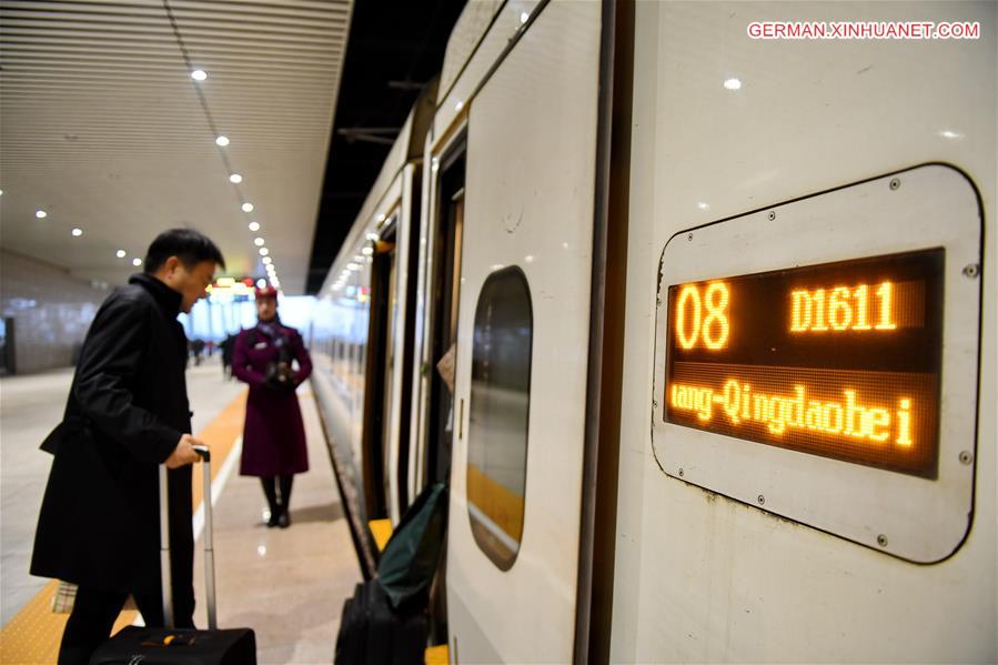 Hochgeschwindigkeitsbahnstrecke ShijiazhuangJinan in Betrieb genommen