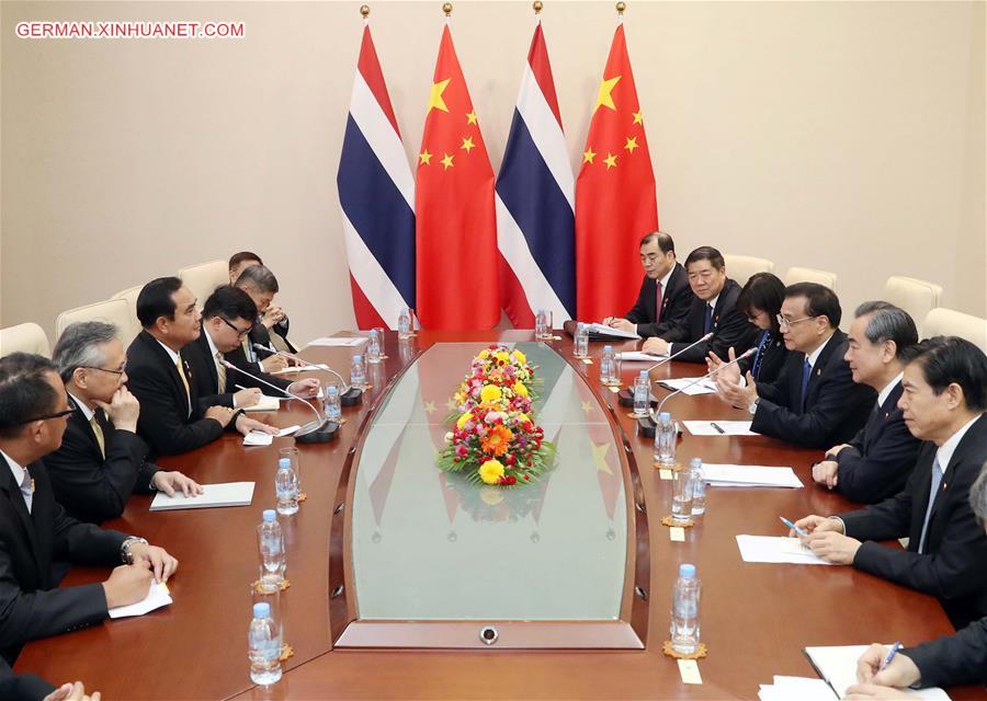 CAMBODIA-PHNOM PENH-CHINA-LI KEQIANG-THAI PM-MEETING