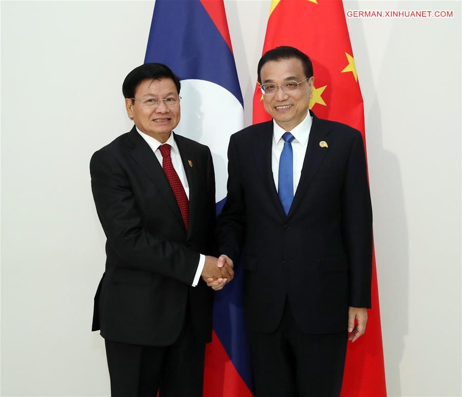 CAMBODIA-PHNOM PENH-CHINA-LI KEQIANG-LAO PM-MEETING