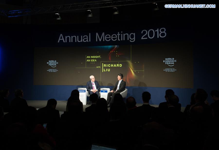 SWITZERLAND-DAVOS-WEF ANNUAL MEETING-GERMANY-RICHARD LIU