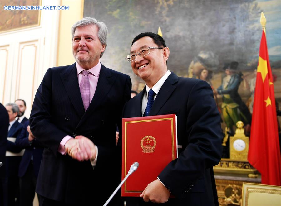 SPAIN-MADRID-CHINA-MINISTER OF CULTURE-MEETING