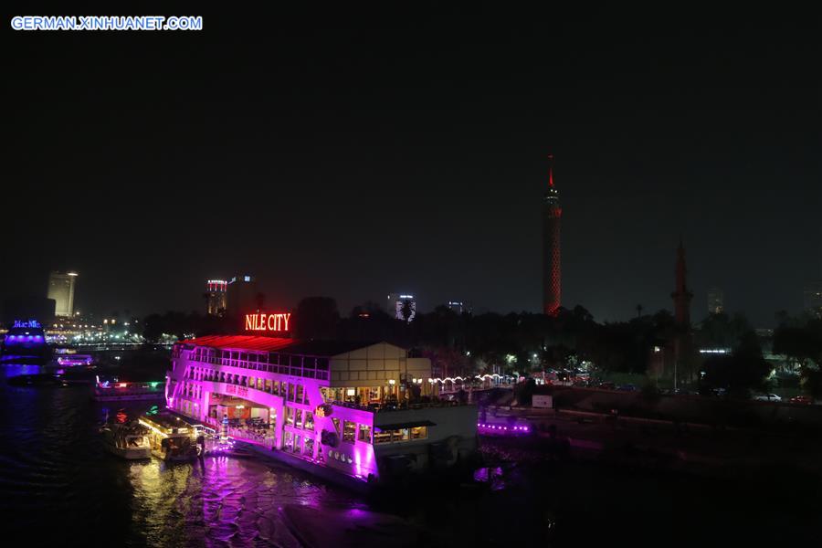 EGYPT-CAIRO-CAIRO TOWER-CHINESE LUNAR NEW YEAR-LIGHTING