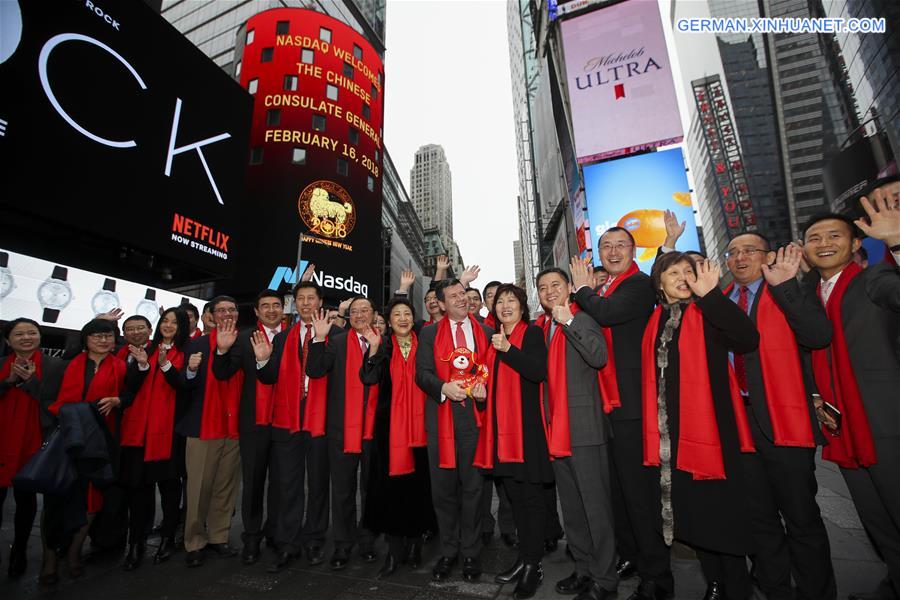 U.S.-NEW YORK-NASDAQ-CHINESE NEW YEAR-OPENING BELL
